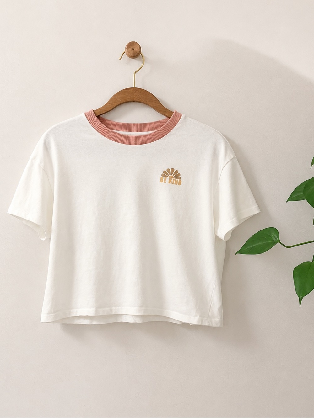 American Eagle Be Kind Ringer Crop Top Women’s Medium AEO